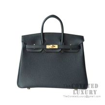 Hermes Birkin 25 Handbag 6O Vert Cypres Togo GHW