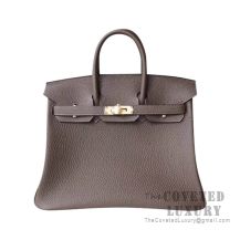 Hermes Birkin 25 Handbag CC16 Taupe Togo GHW