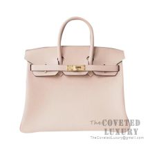 Hermes Birkin 25 Handbag P1 Rose Eglantine Togo GHW