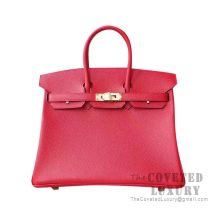 Hermes Birkin 25 Handbag S5 Rouge Tomate Togo GHW