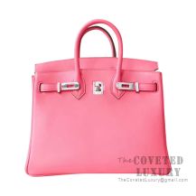 Hermes Birkin 25 Handbag U5 Bose Lipstick Togo SHW