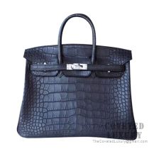 Hermes Birkin 30 Bag 8L Beton Matte Nile Croc GHW