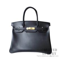 Hermes Birkin 30 Bag 89 Noir Box GHW