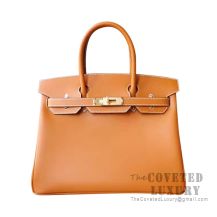 Hermes Birkin 30 Bag CC21 Natural Sable Bulter GHW