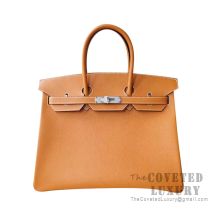 Hermes Birkin 30 Bag 1H Toffee Epsom SHW