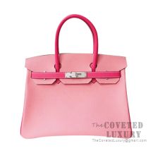 Hermes Birkin 25 Bag e5 Rose Tyrien Epsom PHW