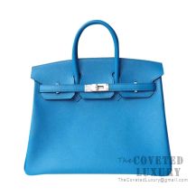 Hermes Birkin 30 Bag B3 Blue Zanzibar Epsom SHW