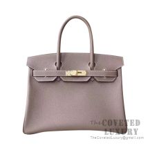 Hermes Birkin 30 Bag CC18 Etoupe Epsom GHW