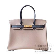 Hermes Birkin 30 Bag CC18 Etoup And Noir Epsom GHW