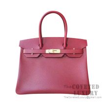 Hermes Birkin 30 Bag CC55 Rouge H Epsom GHW