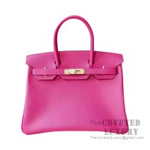 Hermes Birkin 30 Bag L3 Rose Purple Epsom GHW