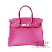 Hermes Birkin 30 Bag L3 Rose Purple Epsom SHW