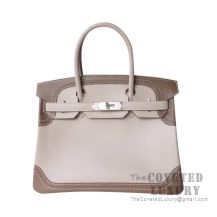 Hermes Birkin 30 Bag 1F Argile And CC18 Etoupe Swift Ghillies SHW