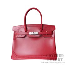 Hermes Birkin 30 Bag B5 Ruby Ghillies SHW