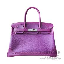 Hermes Birkin 30 Bag P9 Anemone Togo And Swift Ghillies SHW