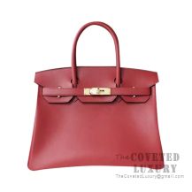 Hermes Birkin 30 Bag K1 Rouge Grenat Swift GHW