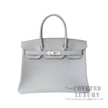 Hermes Birkin 30 Bag 4Z Gris Mouette Togo SHW