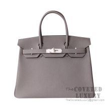 Hermes Birkin 30 Bag 8F Etain Togo SHW