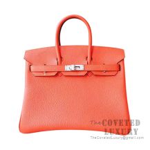 Hermes Birkin 30 Bag 8V Orange Poppy Togo SHW
