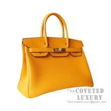 Hermes Birkin 30 Bag 9D Ambre Togo GHW