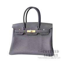 Hermes Birkin 30 Bag CC88 Graphite Togo GHW