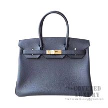 Hermes Birkin 30 Bag 89 Noir Togo GHW