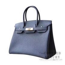 Hermes Birkin 30 Bag 89 Noir And U5 Rose Lipstick Togo GHW