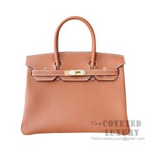 Hermes Birkin 30 Bag CC37 Gold Togo GHW