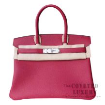 Hermes Birkin 30 Bag K1 Rouge Grenat Togo SHW