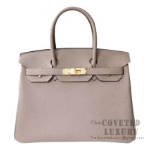 Hermes Birkin 30 Bag M8 Gris Asphalt Togo GHW