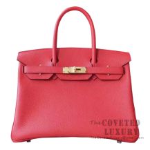 Hermes Birkin 30 Bag S5 Rouge Tomate Togo GHW