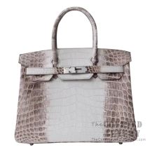 Hermes Birkin 30 Handbag Himalaya Niloticus SHW