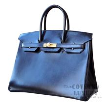 Hermes Birkin 35 Bag 89 Noir Box GHW