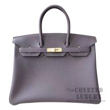 Hermes Birkin 35 Bag 8F Etain Togo GHW