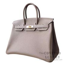 Hermes Birkin 35 Bag CC18 Etoupe Togo GHW