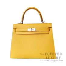 Hermes Kelly 25 Handbag 9D Ambre Epsom SHW