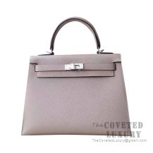 Hermes Kelly 25 Handbag CC81 Gris Tourterelle Epsom GHW