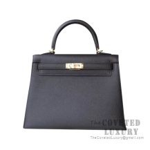 Hermes Kelly 25 Handbag 89 Nior Epsom GHW