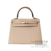 Hermes Kelly 25 Handbag S2 Trench Epsom GHW