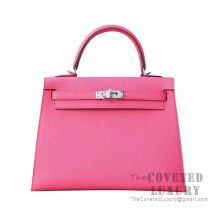 Hermes Kelly 25 Handbag 5N Rose Indien Epsom SHW