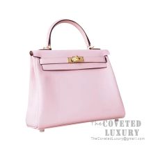 Hermes Kelly 25 Handbag 3Q Rose Sakura Swift GHW