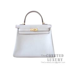 Hermes Kelly 25 Handbag CC10 Craie Swift GHW