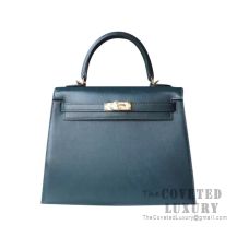 Hermes Kelly 25 Handbag 2Q Vert Anglais Tadelakt GHW