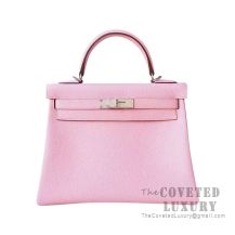 Hermes Kelly 25 Handbag 3Q Rose Sakura Togo SHW