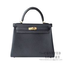 Hermes Kelly 25 Handbag 6O Vert Cypres Togo GHW