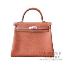 Hermes Kelly 25 Handbag CC37 Gold Togo SHW