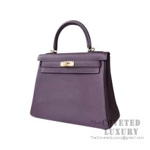 Hermes Kelly 25 Handbag CC59 Raisin Togo GHW