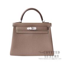 Hermes Kelly 25 Handbag CK18 Etoupe Togo SHW