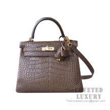 Hermes Kelly 25 Bag M1 Oregano Matte Alligator GHW