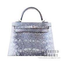 Hermes Kelly 25 Bag 1B Ombre Lizard SHW